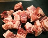 豚バラブロックとキャベツのトマト煮込み作り方1写真