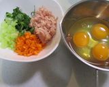具だくさんの卵焼き作り方1写真