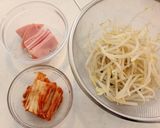 簡単♪キムチ風味ハムナムル♪作り方1写真
