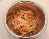 簡単♪キムチ風味ハムナムル♪作り方2写真