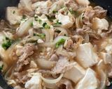 【豚バラで】肉豆腐作り方6写真