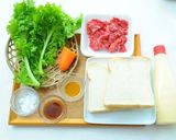わさび菜と焼き肉のボリュームサンド作り方1写真