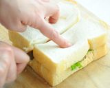 わさび菜と焼き肉のボリュームサンド作り方6写真