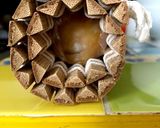 鬼すだれ又はお箸で塩麹味のお花のゆで卵作り方6写真
