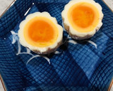 鬼すだれ又はお箸で塩麹味のお花のゆで卵作り方8写真