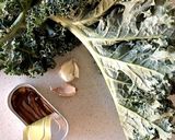 ケールのアンチョビ炒め作り方1写真