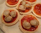 ボイルベビーホタテ煎餅ピザ作り方4写真