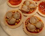 ボイルベビーホタテ煎餅ピザ作り方5写真