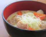 鶏もも肉と里芋のお雑煮～白味噌仕立て～作り方9写真