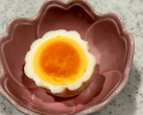 鬼すだれ又はお箸で塩麹味のお花のゆで卵作り方9写真