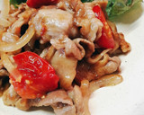 豚こま肉とミニトマトの生姜焼き作り方6写真