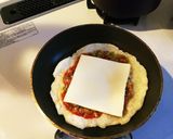 フライパンde野菜かくれんぼもちピザ作り方5写真