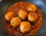 お弁当にも！豚こまボールの甘酢あん作り方5写真