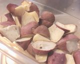 子供が喜ぶ＊揚げないカリッと大学芋作り方3写真