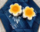 鬼すだれ又はお箸で塩麹味のお花のゆで卵作り方13写真