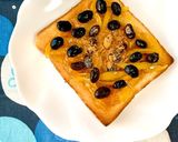 貧血予防にも♬マーマレード黒豆トースト作り方2写真