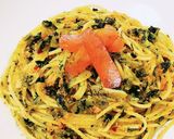 春の七草からすみパスタ作り方12写真