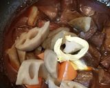 余った根菜煮物と牛タンのデミグラ煮込み作り方8写真