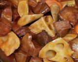 余った根菜煮物と牛タンのデミグラ煮込み作り方9写真