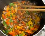 ひき肉とカラーピーマンの中華風チリ炒め作り方5写真