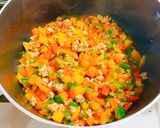 ひき肉とカラーピーマンの中華風チリ炒め作り方6写真