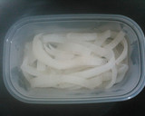 厚切り大根麺の鶏そぼろ味噌ソース炒めがけ作り方3写真