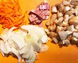 菊芋とベーコンのカレー粉炒め作り方1写真