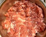 野菜と薄切り豚肉の肉団子甘酢餡作り方2写真