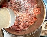 野菜と薄切り豚肉の肉団子甘酢餡作り方3写真