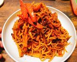 【激辛注意】七つの辛味の激辛焼きそば作り方7写真