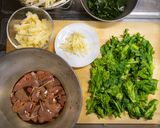 菜の花と鶏レバーの炒めもの作り方2写真
