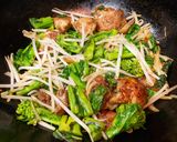 菜の花と鶏レバーの炒めもの作り方11写真