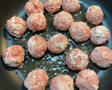 野菜と薄切り豚肉の肉団子甘酢餡作り方7写真