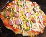 ランチに餅ピザ♪フライパンで簡単に作り方8写真