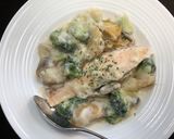 スモーク薫るサーモンと野菜のクリーム煮作り方4写真