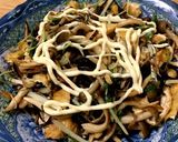 簡単♩水菜しめじの塩昆布炒めのマヨ和え作り方10写真