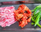 豚肉ともやしのキムチ炒め作り方1写真
