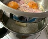 重ね調理簡単ベーコン丼(QC無水鍋使用)作り方3写真