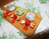 餅を茹でて苺➕茹で小豆で❤️いちご大福に作り方4写真