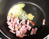 きのこベーコンほうれん草のクリームパスタ作り方2写真