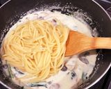きのこベーコンほうれん草のクリームパスタ作り方6写真