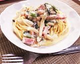きのこベーコンほうれん草のクリームパスタ作り方7写真