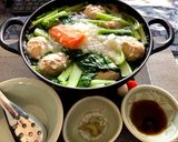 肉団子と小松菜の鍋作り方8写真
