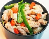鶏もも肉の彩り炒め作り方6写真