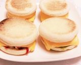 朝からリッチ♡チーズマフィンバーガー作り方8写真