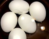 冷蔵庫からの玉子→半熟ゆで卵作り方3写真