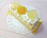 桃缶薔薇でフルーツロールケーキ♪作り方21写真