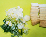 体喜ぶ！ねぎたっぷり厚揚げとさばの味噌煮作り方2写真