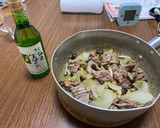 〆はうどん！砂肝とぶなしめじのアヒージョ作り方6写真