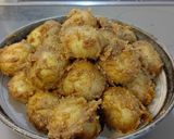 小粒新じゃがのごま味噌がらめ。作り方5写真